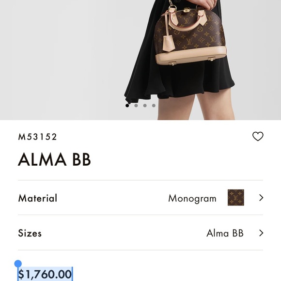 Louis Vuitton Alma BB purse - Picture 7 of 7